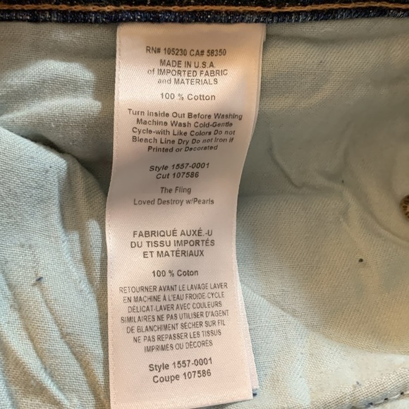 Current/Elliott L40904 Women's Destroy The Fling Pearl Accent Crop Jeans Size 28 - Picture 13 of 13